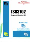 ISR3702 Assignment 1 (QUIZ) Semester 1 2023 (861940)
