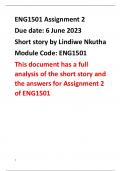 Assignment 2 ENG1501 due 6 June 2023( ENG1501)