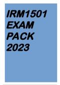 IRM1501 EXAM PACK 2023