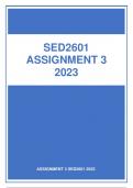 SED2601 ASSIGNMENT 3 2023