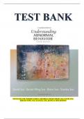 TEST BANK FOR UNDERSTANDING ABNORMAL BEHAVIOR BY SUE, DAVID, SUE, DERALD WING, SUE, STANLEY, SUE, DIANE M. 10TH EDITION