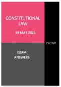 19 May 2023 Exam - Constitutional Law (CSL2601)