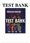 Test bank for Understanding Abnormal Behavior 10th Edition, Sue | Complete Guide A+