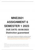  MNE2601 - Assignment 6 Semester 1 2023