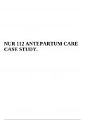  NUR_112 Anterpartum Care Case Study.
