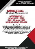MNG4801 Assignment 1 Answers (699494) Due 26 May 2023 |  Detailed answers 