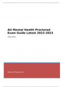 Ati Mental Health Proctored Exam Guide Latest 2022-2023