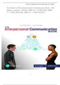 Test Bank for The Interpersonal Communication Book