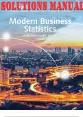 SOLUTIONS MANUAL for Modern Business Statistics with Microsoft® Excel®, 7Edition by Anderson, Sweeney, Williams, Camm, Cochran, Fry, Ohlmann