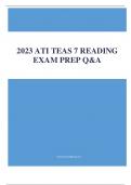 2023 ATI TEAS 7 READING EXAM PREP Q&A 