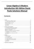 Solution Manual for Linear Algebra A Modern Introduction 4th Edition David Poole  / All Chapters / Full Complete 2023