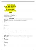 PSYC 545 QUIZ ITEM WRITING, TEST CONSTRUCTION & TEST FAIRNESS LIBERTY UNIVERSITY 2023 
