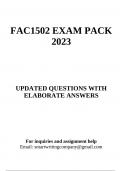 FAC1502 EXAM PACK AND ASSIGNMENT 2 SEMESTER 1