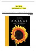 Test Bank for Campbell Biology 11th AP® Edition by Urry  All Chapters Latest Revised
