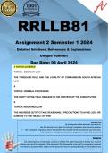 RRLLB81 Assignment 3 (3 FINAL Research Reports) Semester 1 2024 - DUE 20 May 2024