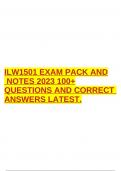 ILW1501 EXAM PACK AND NOTES 2023 100+ QUESTIONS AND CORRECT ANSWERS LATEST.