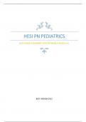 HESI PN PEDIATRICS EXAM - QUESTIONS & ANSWERS WITH RATIONALS (RATED A+) BEST VERSION 2023