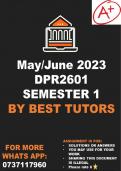 DPR2601 May/June 2023 EXAM ANSWERS