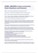 CEBS: GBA/RPA 3 (new curriculum) Exam Questions and Answers