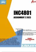 INC4801 Assignment 2 (COMPLETE ANSWERS) 2023 (820682) - DUE 5 June 2023