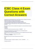 ICBC Class 4 Exam Questions with Correct Answers 