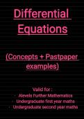 Differential Equations ( Summary + Solved Examples )