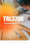 TRL3706 Assignment 1 2024 