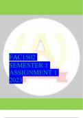 FAC1502 SEMESTER 1 ASSIGNMENT 1 2023