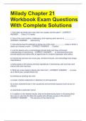 Milady Chapter 21 Workbook Exam Questions With Complete Solutions