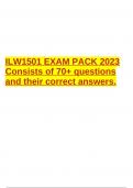 ILW1501 EXAM PACK 2023 Consists of 70+ questions and their correct answers.
