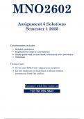 MNO2602 - ASSIGNMENT 5 SOLUTIONS (SEMESTER 01 - 2023)