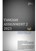 TAM2601 Assignment 2 2023 (723909). 100 %  RELIABLE answers.