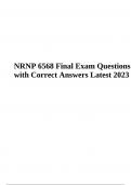 NRNP 6568 Midterm Exam Questions with Correct and Verified Answers  | NRNP 6568 Final Exam Questions with Verified Answers Latest Update 2023 | NRNP 6568 Week 1 – 6 Exam Questions with Correct and Verified Answers Latest Update 2023/2024 Graded A+ & NRNP 
