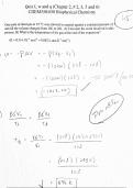 Quiz and Exam Practice for CHEM 35000 (Biophysical)