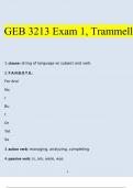 GEB 3213 Exam 1 Trammell Complete Updated 2023 Verified
