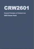 CRW2601 NEW Exam Pack (Semester 02) 2023-  General Principles Of Criminal Law