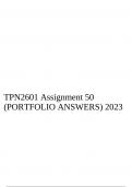 TPN2601 Assignment 50 (PORTFOLIO ANSWERS) 2023