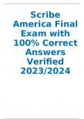 Scribe America Final Exam with  100% Correct Answers Verified 2023/2024