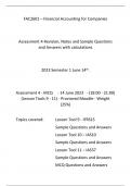 FAC2601 - Assessment 4 Due 14 June 2023 - Summary, Help and Sample MCQ Questions and Answers