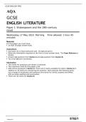 AQA GCSE ENGLISH LITERATURE Paper 1 Shakespeare and the 19th-century novel MAY 2023