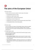 The aims of the European Union