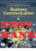 TEST BANK for Business Communication: Process & Product 10th Edition by Mary Ellen Guffey & Dana Loewy. (All 16 Chapters Download)