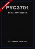 PYC3701 Updated Exam Pack (2023) Oct/Nov - Social Psychology [A+]