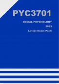PYC3701 Latest Exam Pack (2023) 2nd Semester- Social Psychology