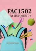 FAC1502 Assignment 4 Solutions First Semester 2023