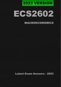 ECS2602 Latest Exam Answers/Elaborations - 2023 (Oct/Nov) - Macroeconomics