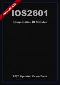 IOS2601 Updated Exam Pack (2023) Oct/Nov - Interpretation Of Statutes [A+]