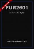 FUR2601 Updated Exam Pack (2023) Oct/Nov - Fundamental Rights [A+]