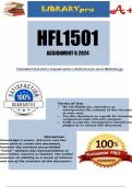 HFL1501 Assignment 6 (COMPLETE ANSWERS) Semester 1 2024