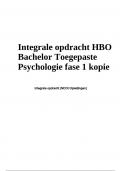 Integrale opdracht HBO Toegepaste Psychologie fase 1 kopie